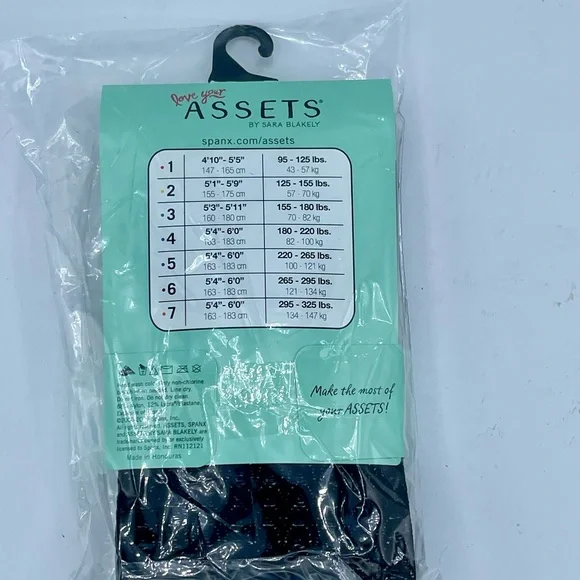 New Loving By Assets by Sara Beckley Shaping BlackTights Size 4 (180-220) - Picture 5 of 8